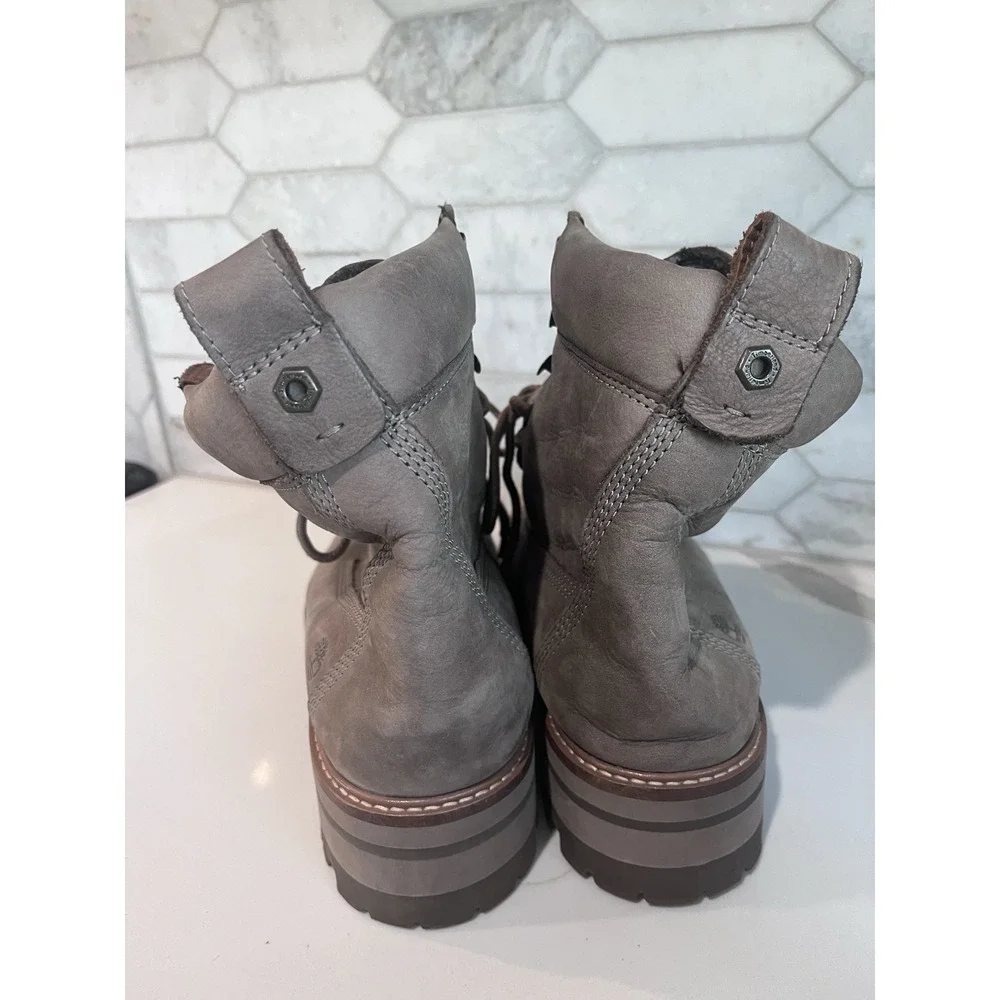 TIMBERLAND Courmayeur Valley 6 Inch Taupe Nubuck Waterproof Boots sz 11 Womens